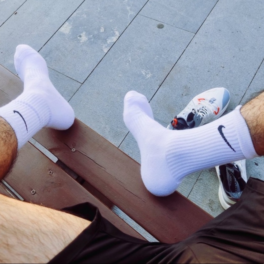 White Nike socks